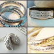 pretty peacock collage custome personalized engraved silver jewelry
