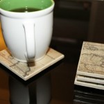 handmade coasters, diy coasters from tiles.