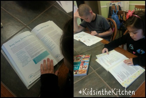 #KidsintheKitchen finding recipes in a cookbook