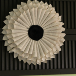 paper wreath hanging