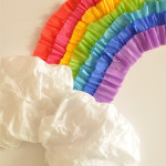 crepe paper rainbow