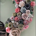 quilled rosettes on wreath craft, #ACMooreGNO