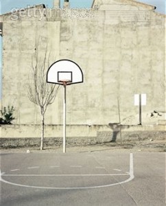 empty basketball court