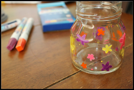 painted jar craft project