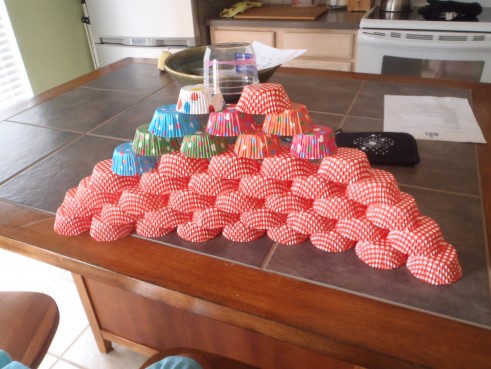 cupcake liner tower by shae