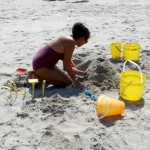 sabreena building sandcastle