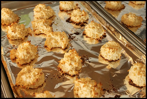 coconut macaroons cooked