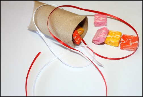 candy gift in toilet paper roll