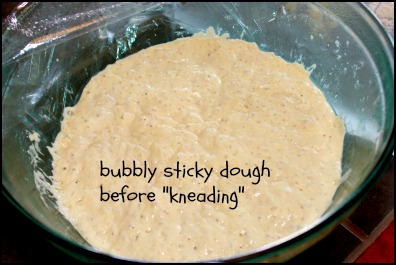 bread dough before kneading