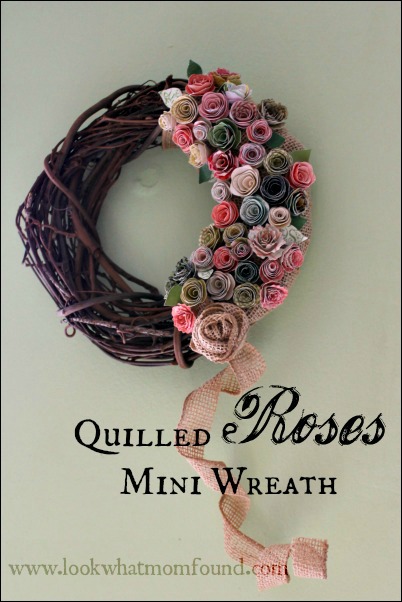 Quilled Roses on Min Wreath, ACMooreGNO, 