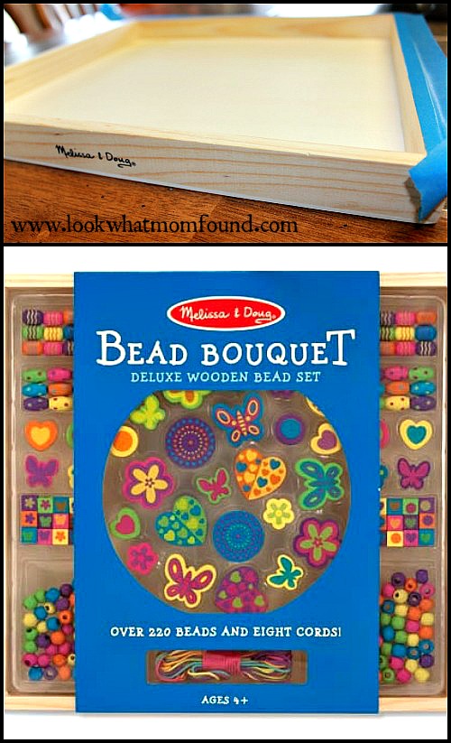 Wooden bead tray from Melissa and Doug