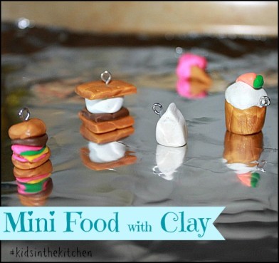 Mini Food with Clay #kidsinthekitchen