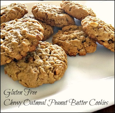 Gluten Free Chewy Oatmeal Peanut Butter Cookie #kidsinthekitchen