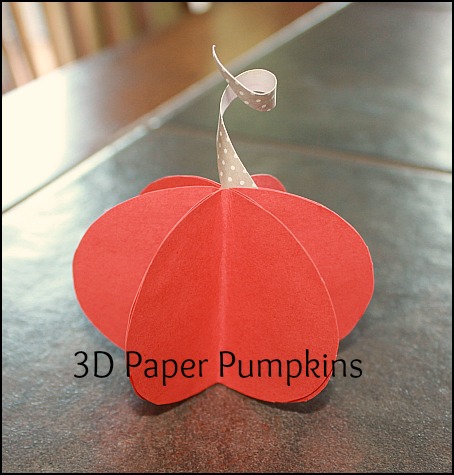 3D Paper Pumpkins #fall #craft #kids