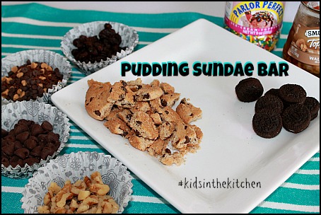 Pudding Sundaes #kidsinthekitchen