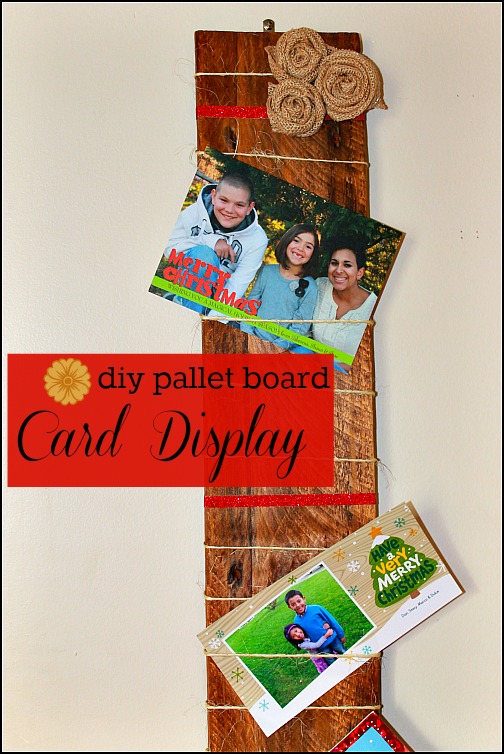 DIY Pallet Board Card Display