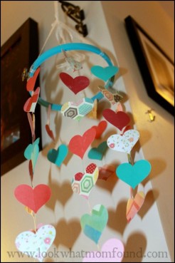 Paper Heart Chandelier #craft
