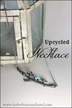DIY Upcycled Necklace #bird #clay