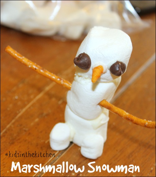 Do You Want To Build A Snowman from Marshmallows #kidsinthekitchen #frozeninspired