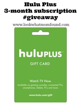 Hulu Plus 3-month subscription #giveaway