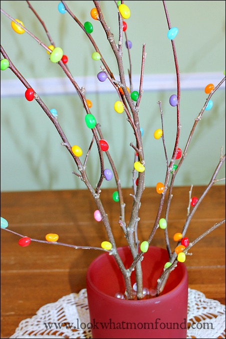 Jelly Bean Tree Centerpiece #craft #easycraft #EasterCraft #jellybeancraft