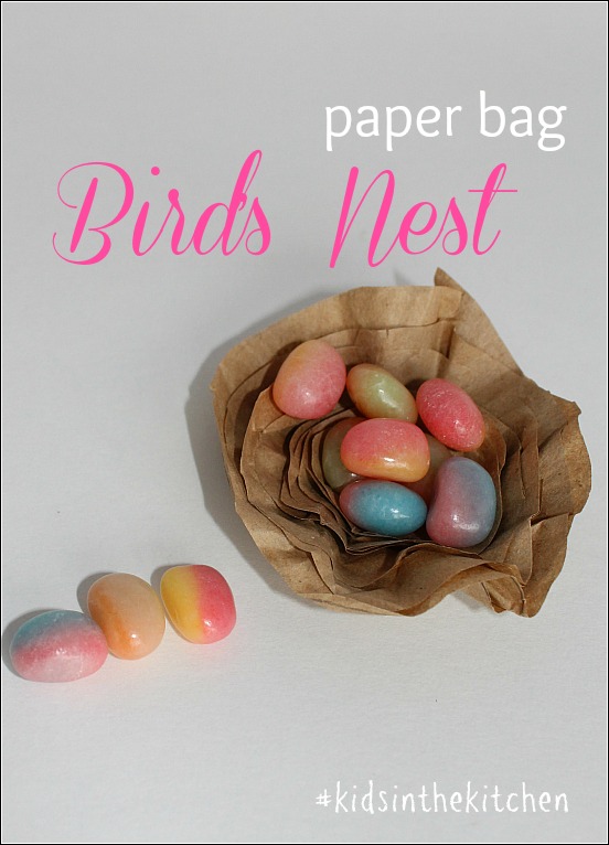 DIY Paper Bag Birds Nest #craftsforkids #kidsinthekitchen #easter