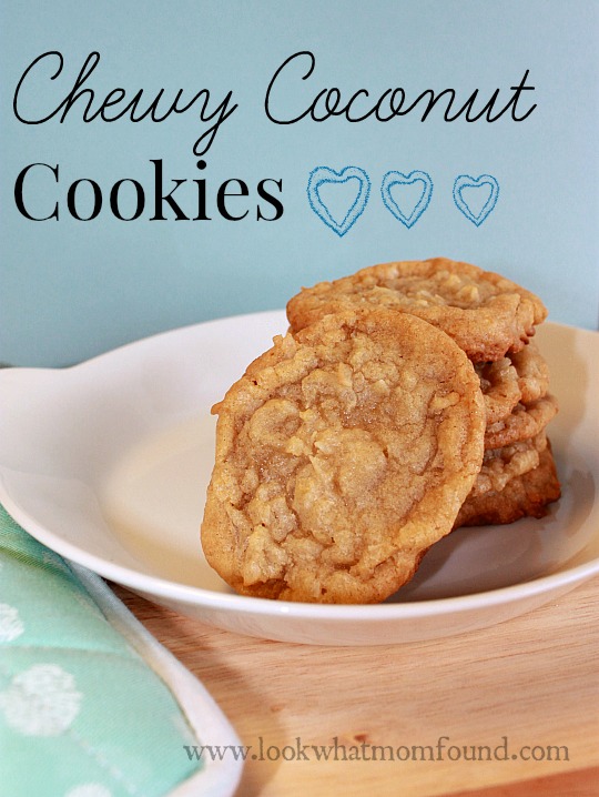 chewy coconut cookies #recipe