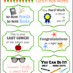 End of the School Year Lunch Box Notes #printable #kidsinthekitchen
