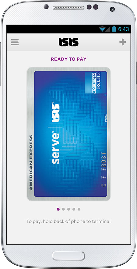 Isis Wallet American Express Serve