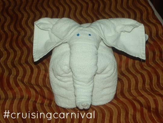 Towel Animals on Carnival Cruise Line #cruisingcarnival