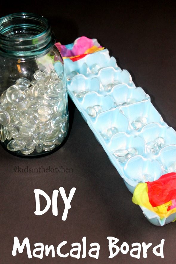 DIY Mancala Board #kidsinthekitchen #recycledcrafts 