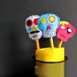 Sugar Skull Pencil Toppers #halloween #craft
