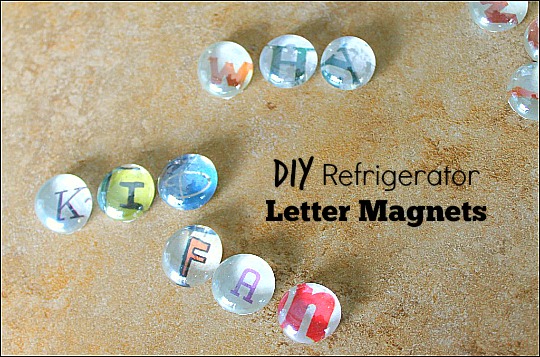 DIY Refrigerator Letter Magnets