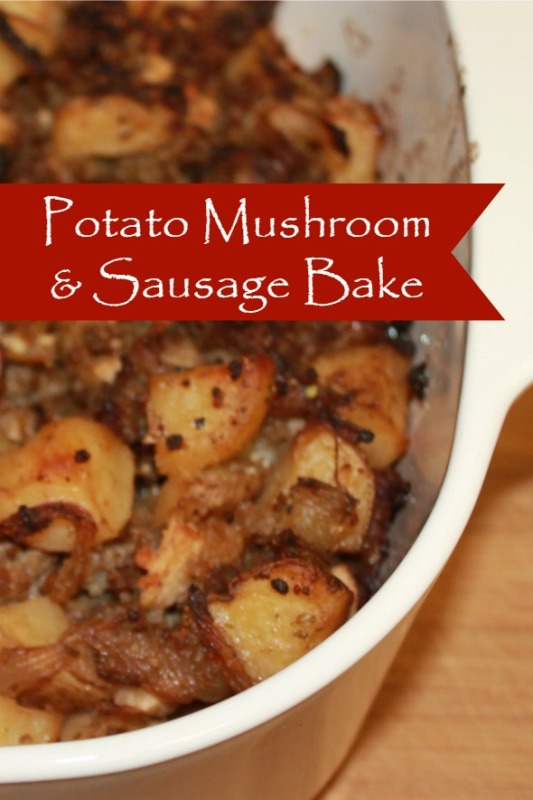 Potato, Mushroom & Sausage Bake Recipe #BringHillshireHome #ad