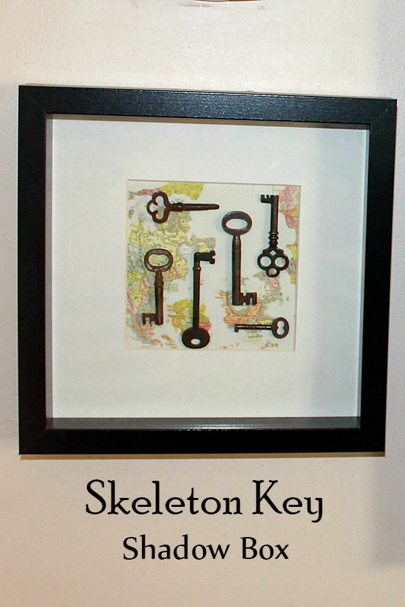 Skeleton Key Shadow Box #craft #upcycle