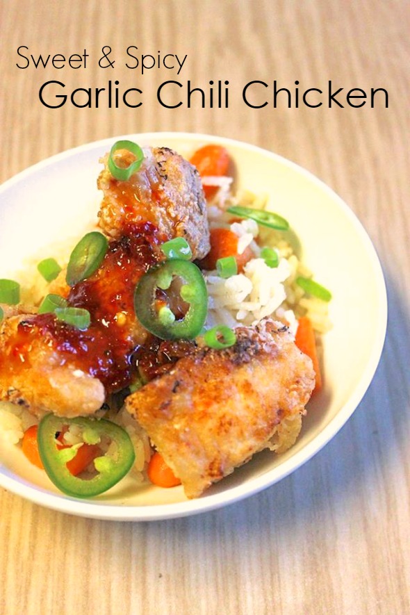 Sweet and Spicy Garlic Chili Chicken #recipe