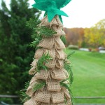 Handmade Burlap and Evergreen Tree Holiday Craft