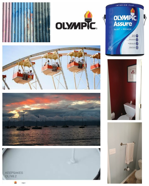 Inspiration Board for Bathroom Remodel with Olympic Paint at Lowe's Home Improvement