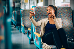 Can take the bus. Take a Bus. She takes the Bus. Take a Bus a book. Travel experience.