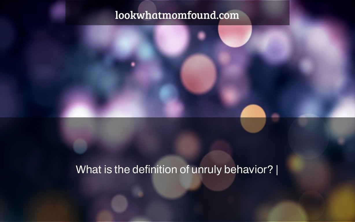 what-is-the-definition-of-unruly-behavior