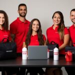 A group of people in red shirtsAI-generated content may be incorrect.