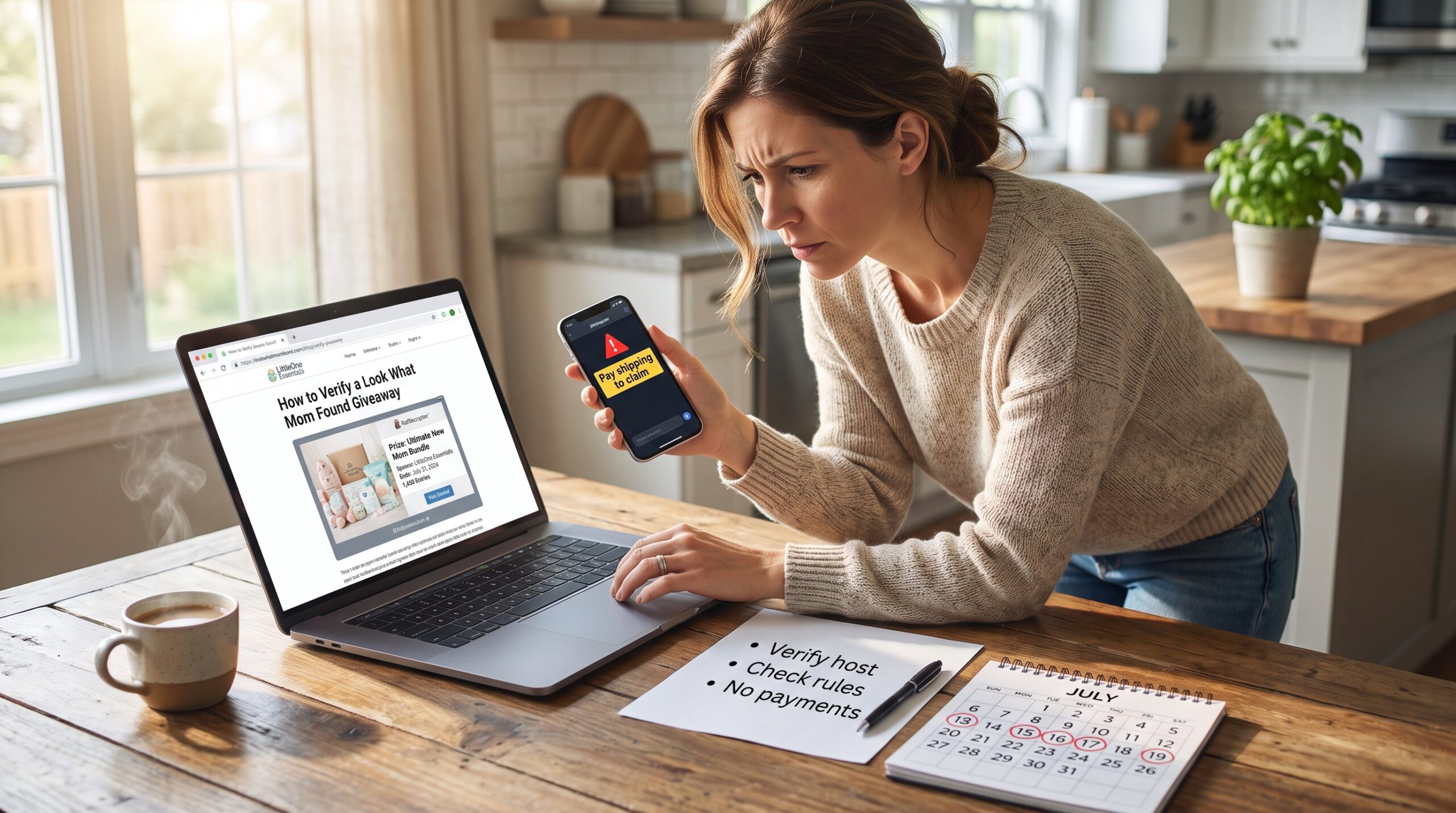How to Verify a Look What Mom Found Giveaway