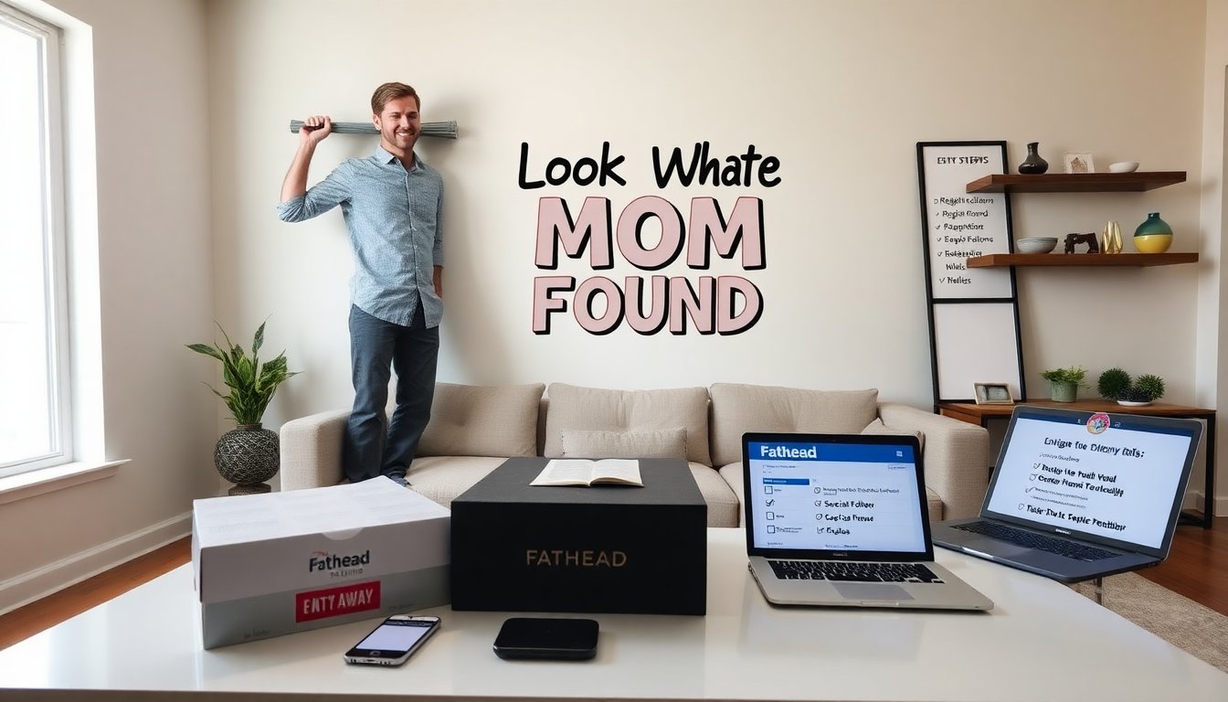 look what mom found fathead wall graphic giveaway